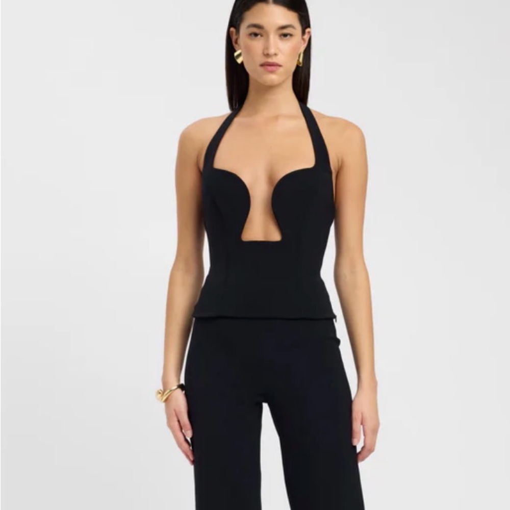 Kookai Black Alto low cut top